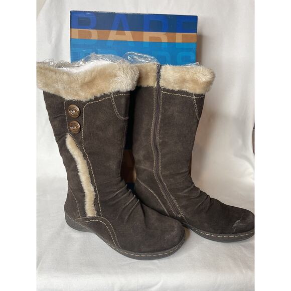 BareTraps Elister Fur-Lined Boots Size 9.5 - Brown Stay Dry System - Picture 1 of 6
